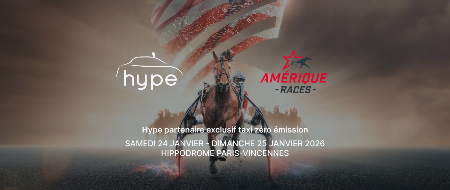  <span style="font-family: 'Poppins', sans-serif;font-size: 13px"> Publié le 16 Janvier 2026 </span><br><br>🏇 Hype, partenaire taxi exclusif du Prix d'Amérique et du Prix de Cornulier